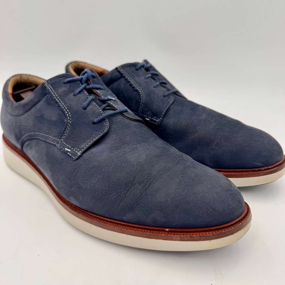 Johnston & Murphy XC+ Parker Navy Nubuck Leather Waterproof Oxford Men's 11W